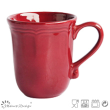 Caneca de café cerâmica vermelha feita sob encomenda